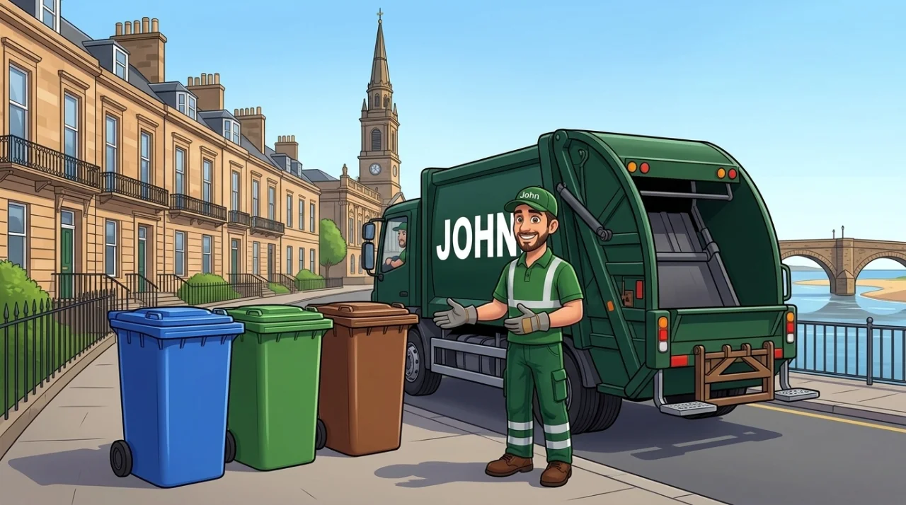 Johns Waste Management bin collection in Ayr, South Ayrshire