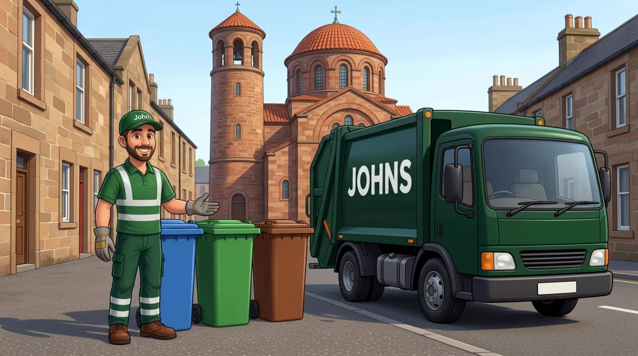 Johns Waste Management bin collection in Galston, East Ayrshire