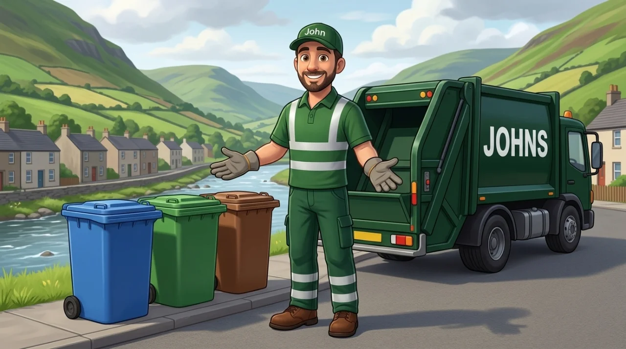 Johns Waste Management bin collection in Patna, East Ayrshire