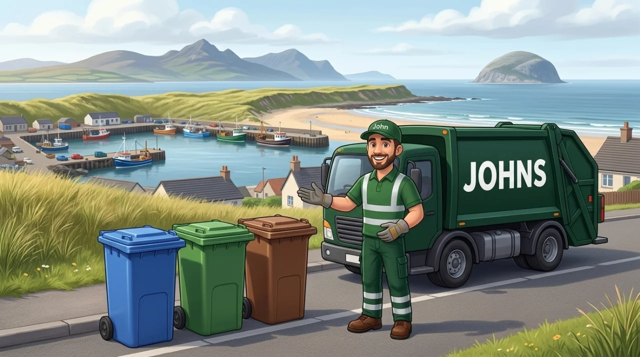 Johns Waste Management bin collection in Troon, South Ayrshire