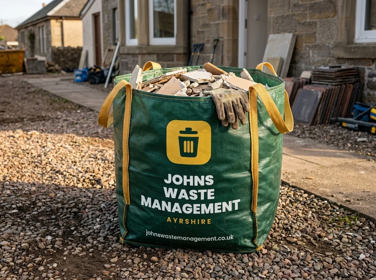 1-tonne Johns Waste Bag on a renovation job