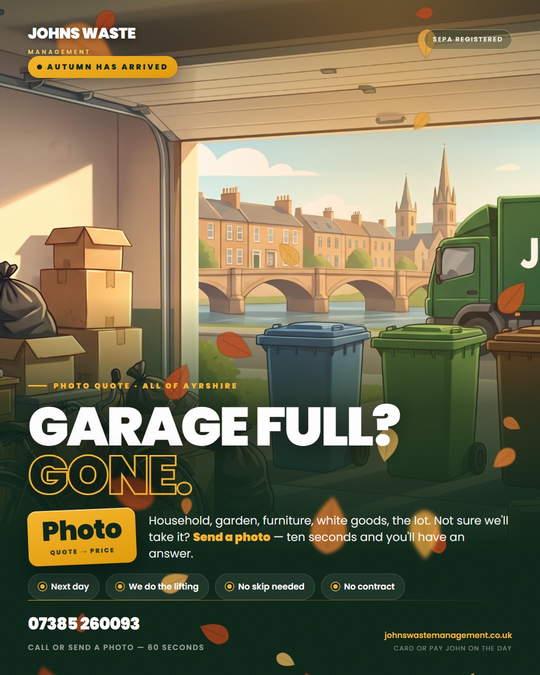 Garage full? Gone. — Johns Waste Management garage clearance, Ayrshire